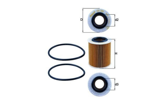 Filtro de aceite OX 386D Mahle, Imagen 2