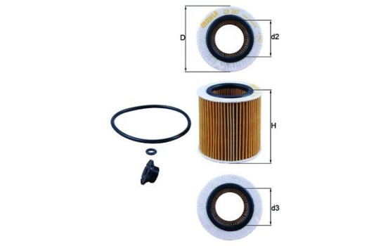 Filtro de aceite OX 387D1 Mahle, Imagen 2