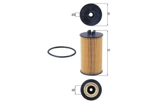 Filtro de aceite OX 401D Mahle, Imagen 3