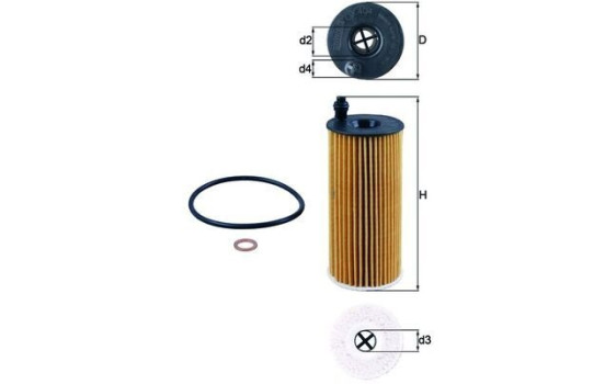 Filtro de aceite OX 404D Mahle, Imagen 4