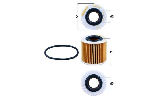 Filtro de aceite OX 416D1 Mahle, Imagen 4