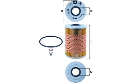 Filtro de aceite OX 41D Mahle, Imagen 3