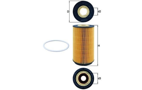 Filtro de aceite OX 557D Mahle, Imagen 3