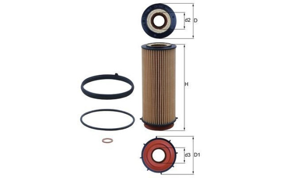 Filtro de aceite OX 560D Mahle, Imagen 2