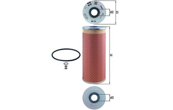 Filtro de aceite OX 72D Mahle, Imagen 2