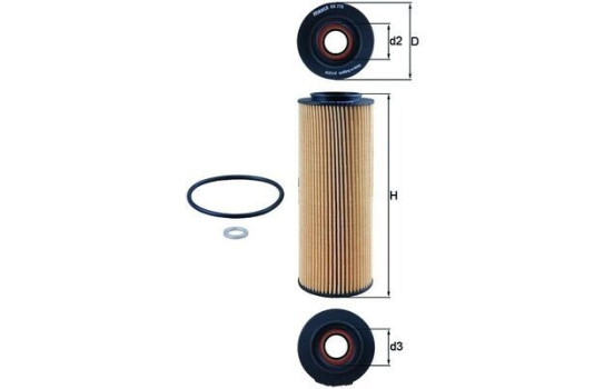 Filtro de aceite OX 775D Mahle, Imagen 2