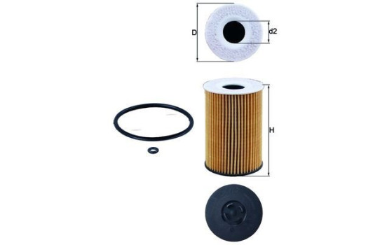 Filtro de aceite OX 787D Mahle, Imagen 3