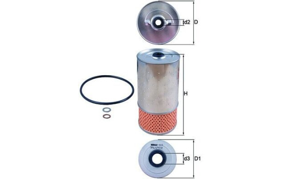 Filtro de aceite OX 78D Mahle, Imagen 3
