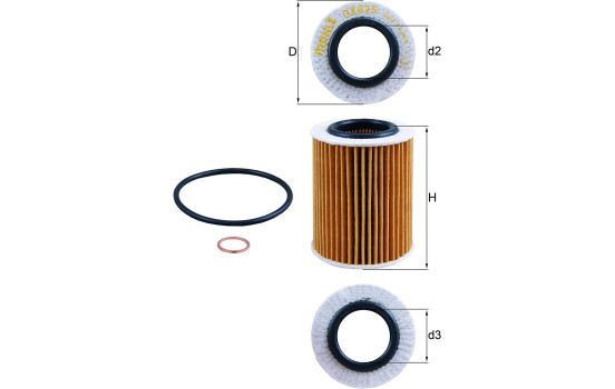 Filtro de aceite OX 825D Mahle