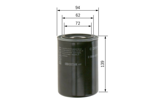 Filtro de aceite P2001 Bosch, Imagen 6