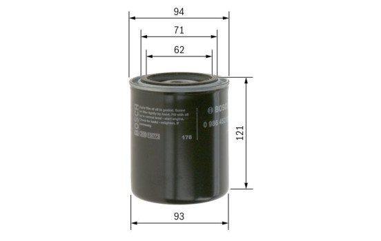 Filtro de aceite P2005 Bosch, Imagen 6
