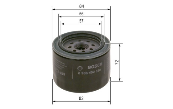 Filtro de aceite P2019 Bosch, Imagen 2