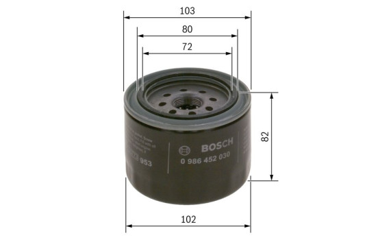 Filtro de aceite P2030 Bosch, Imagen 2