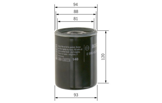 Filtro de aceite P2064 Bosch, Imagen 6