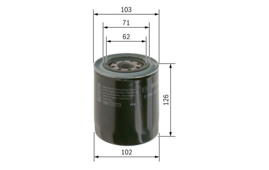 Filtro de aceite P2066 Bosch, Imagen 5