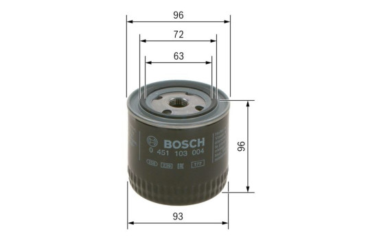 Filtro de aceite P3004 Bosch, Imagen 5