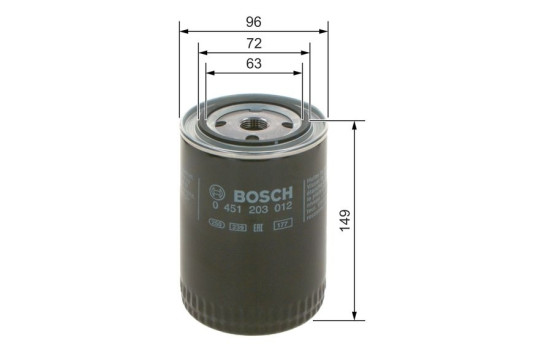 Filtro de aceite P3012 Bosch, Imagen 4