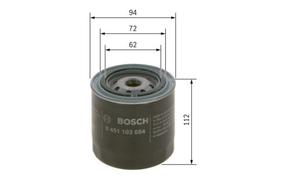 Filtro de aceite P3084 Bosch, Imagen 6