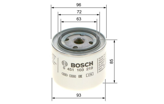 Filtro de aceite P3219 Bosch, Imagen 3