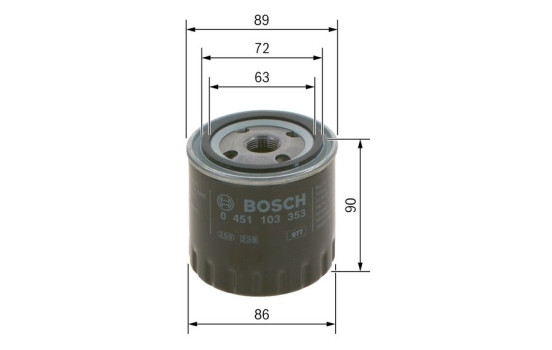 Filtro de aceite P3353 Bosch