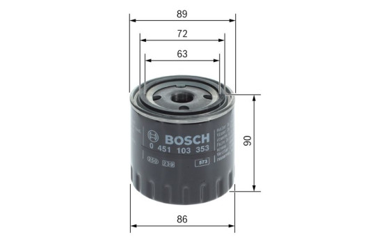 Filtro de aceite P3353 Bosch, Imagen 5