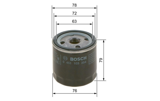 Filtro de aceite P3354 Bosch, Imagen 3