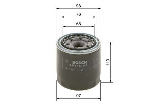 Filtro de aceite P3365 Bosch, Imagen 5
