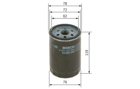 Filtro de aceite P3369 Bosch, Imagen 6