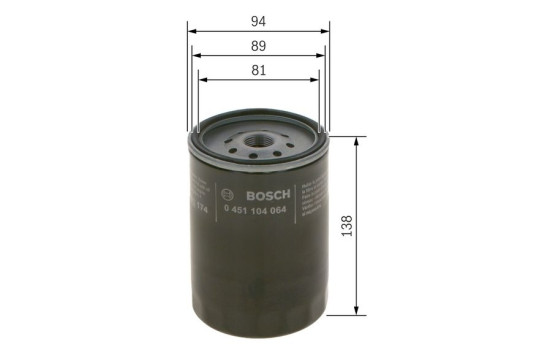 Filtro de aceite P4064 Bosch, Imagen 3