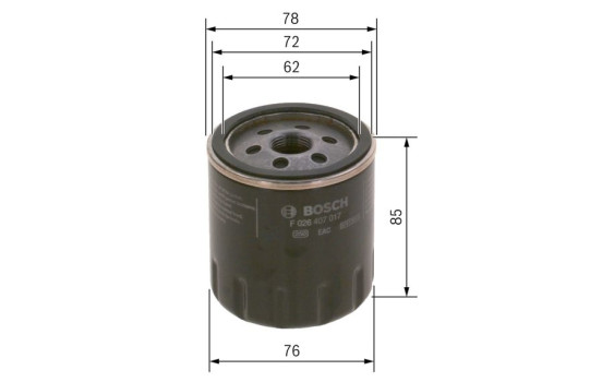 Filtro de aceite P7017 Bosch, Imagen 2