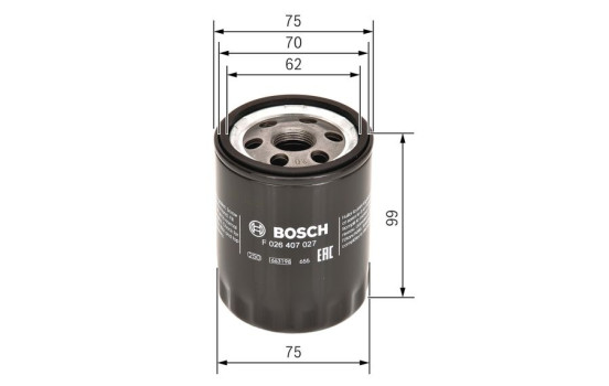 Filtro de aceite P7027 Bosch, Imagen 6