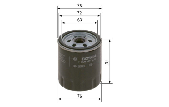 Filtro de aceite P7233 Bosch, Imagen 2