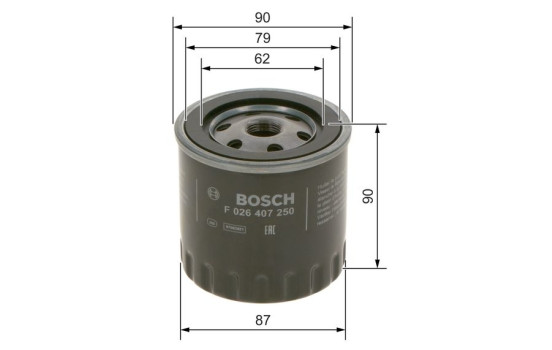 Filtro de aceite P7250 Bosch