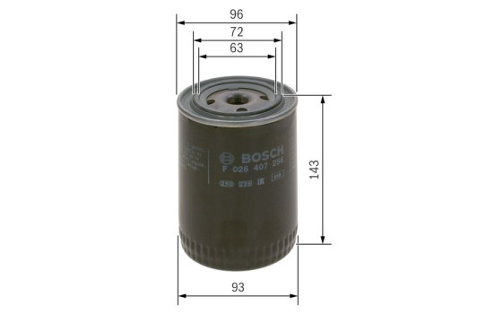 FILTRO DE ACEITE P7256 Bosch