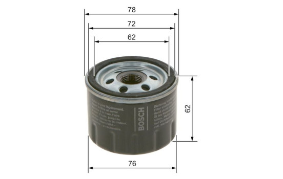 Filtro de aceite P7279 Bosch, Imagen 5