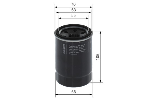 Filtro de aceite P7340 Bosch, Imagen 5