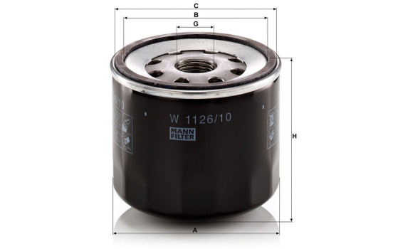 Filtro de aceite W 1126/10 MANN-FILTER, Imagen 2