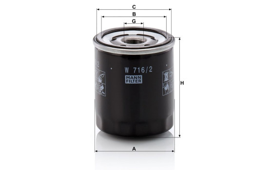 Filtro de aceite W 716/2 Mann, Imagen 3