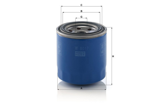 Filtro de aceite W 8017 Mann, Imagen 4