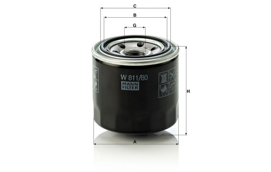 Filtro de aceite W 811/80 Mann, Imagen 5