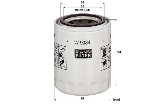 Filtro de aceite W 9084 MANN-FILTER, Imagen 2