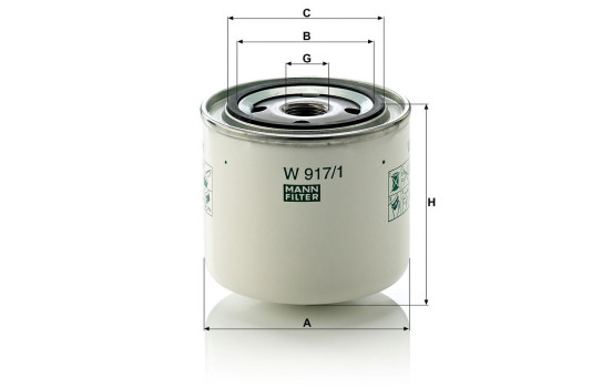 Filtro de aceite W 917/1 Mann, Imagen 3