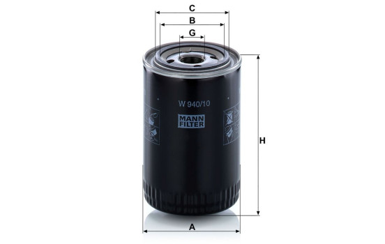 Filtro de aceite W 940/10 MANN-FILTER, Imagen 3