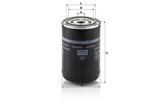 Filtro de aceite W 940/50 Mann, Imagen 3