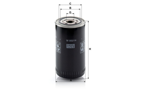 Filtro de aceite W 950/14 Mann, Imagen 3