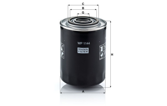 Filtro de aceite WP 1144 MANN-FILTER, Imagen 3