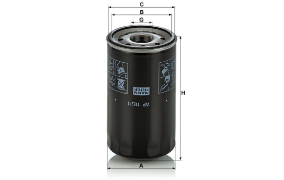 Filtro de aceite WP 1152/1 MANN-FILTER, Imagen 3