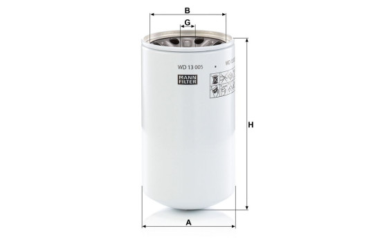 Filtro hidráulico WD 13 005 x Mann, Imagen 2