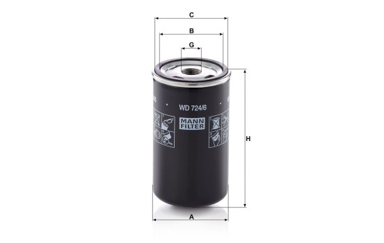 Filtro hidráulico WD 724/6 Mann, Imagen 3