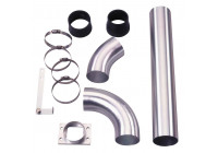 Juego de tubos de filtro de aire universales de aluminio anodizado de 76 mm